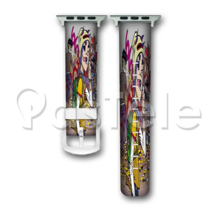 Gorillaz Graffity Custom Personaliez Apple Watch Band 38mm 40mm 42mm 44mm Leather PU