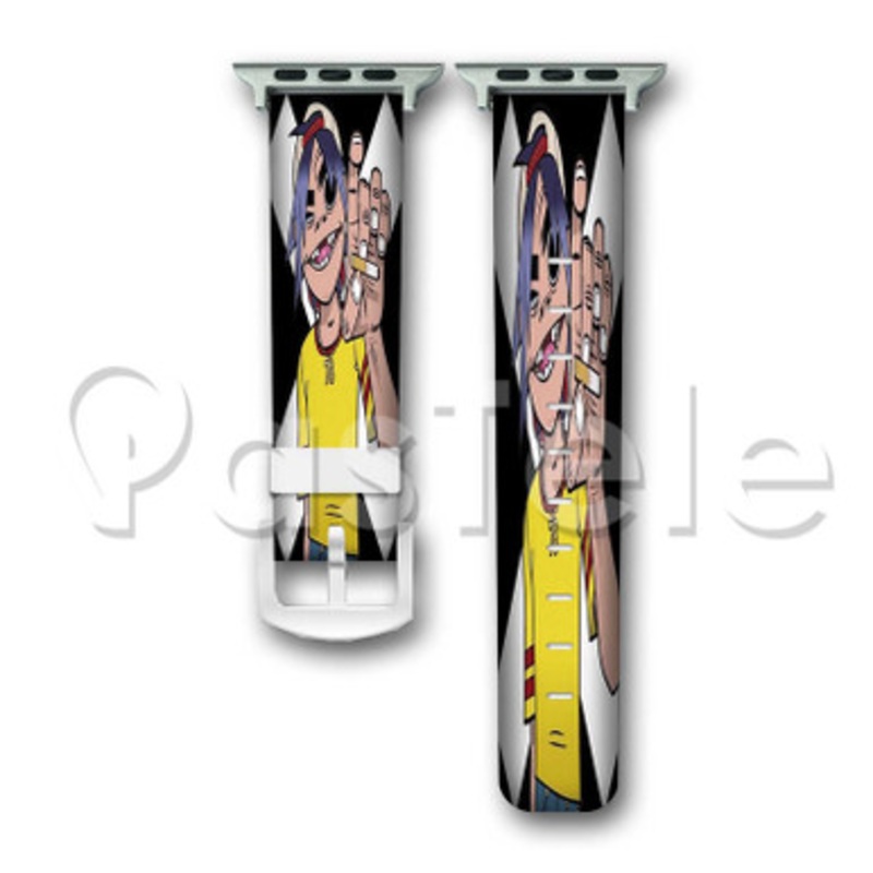 Gorillaz Smoke Custom Personaliez Apple Watch Band 38mm 40mm 42mm 44mm Leather PU