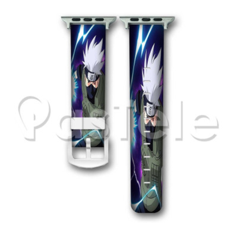 Hatake Kakashi Naruto Shippuden 2 Custom Personaliez Apple Watch Band 38mm 40mm 42mm 44mm Leather PU