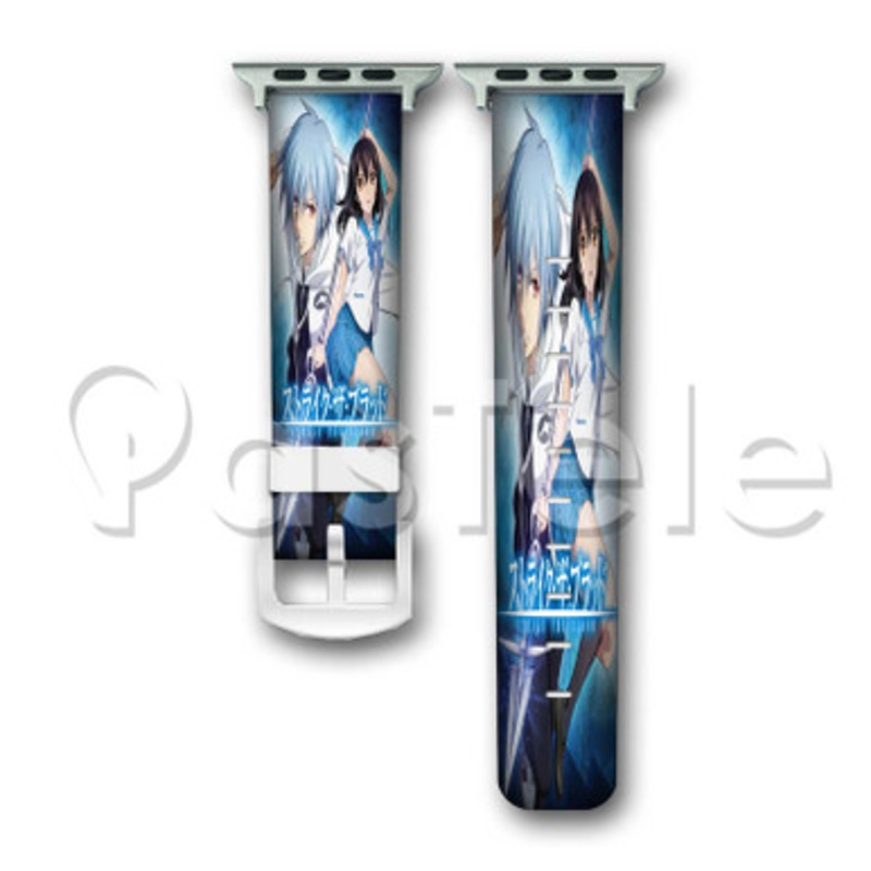 Kojou Akatsuki and Yukina Himeragi Strike The Blood Custom Personaliez Apple Watch Band 38mm 40mm 42mm 44mm Leather PU