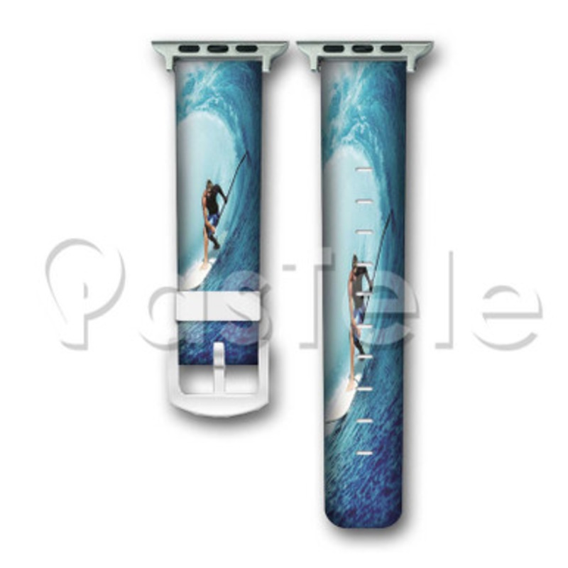 Laird Hamilton Surfing Wave Custom Personaliez Apple Watch Band 38mm 40mm 42mm 44mm Leather PU