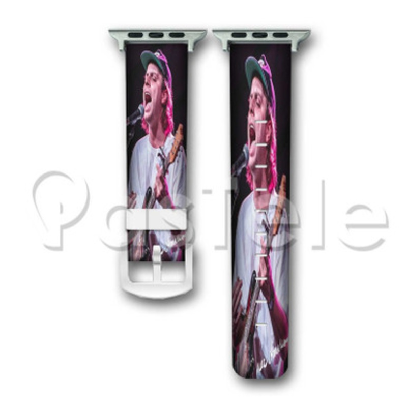 Mac De Marco Playing Guitar Custom Personaliez Apple Watch Band 38mm 40mm 42mm 44mm Leather PU