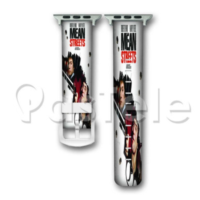 Mean Streets Custom Personaliez Apple Watch Band 38mm 40mm 42mm 44mm Leather PU