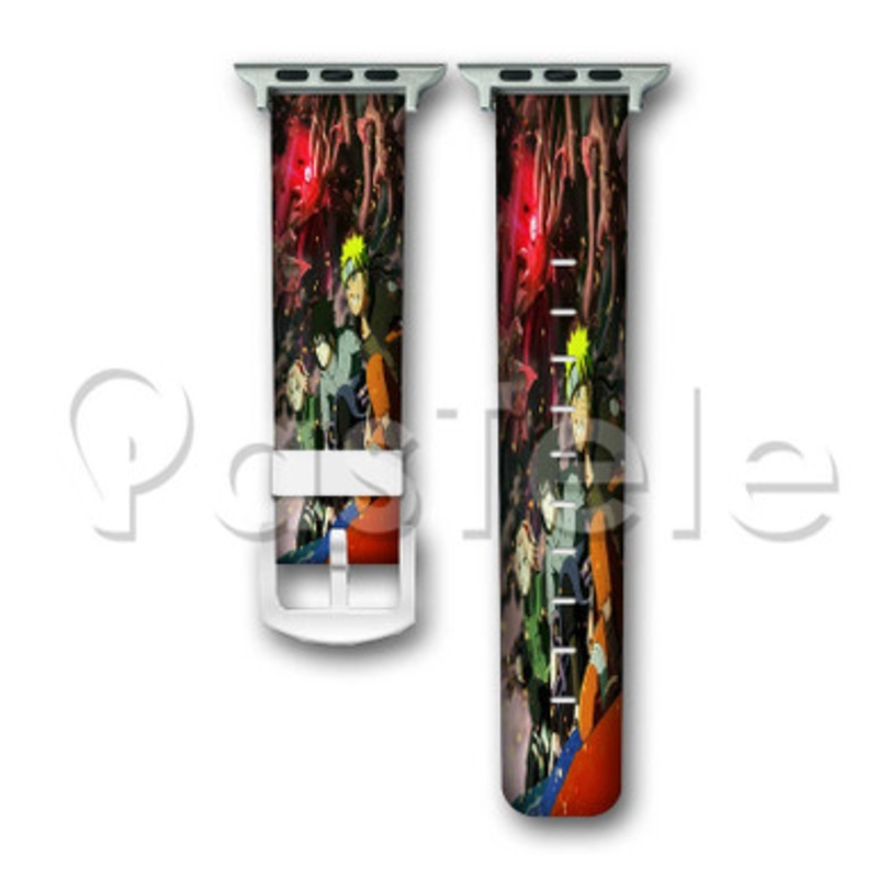 Naruto Shippuden Ultimate Ninja Storm 4 Gameplay Custom Personaliez Apple Watch Band 38mm 40mm 42mm 44mm Leather PU