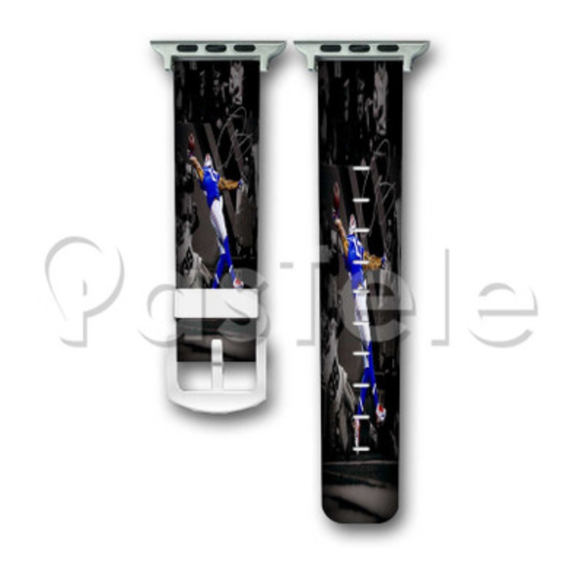 Odell Beckham Jr Custom Personaliez Apple Watch Band 38mm 40mm 42mm 44mm Leather PU