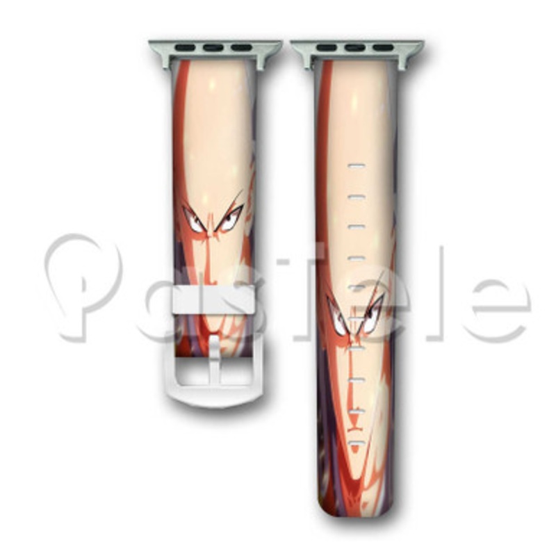 One Punch Man Saitama Sensei Serious Custom Personaliez Apple Watch Band 38mm 40mm 42mm 44mm Leather PU