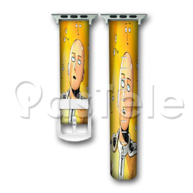 One Punch Man Yellow Custom Personaliez Apple Watch Band 38mm 40mm 42mm 44mm Leather PU