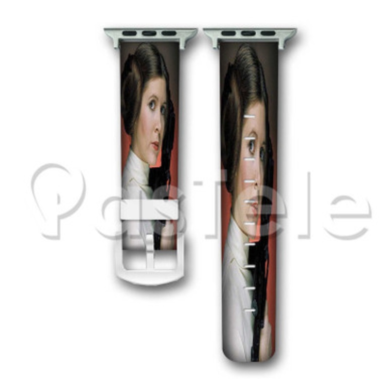 Princess Leia Star Wars The Force Awakens 2 Custom Personaliez Apple Watch Band 38mm 40mm 42mm 44mm Leather PU