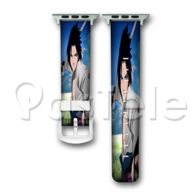 Sasuke Uchiha Naruto Shippuden 2 Custom Personaliez Apple Watch Band 38mm 40mm 42mm 44mm Leather PU