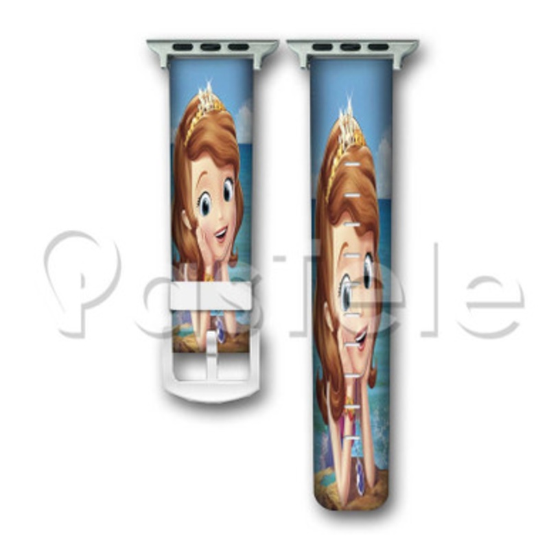 Sofia The First And The Floating Palace Disney Custom Personaliez Apple Watch Band 38mm 40mm 42mm 44mm Leather PU