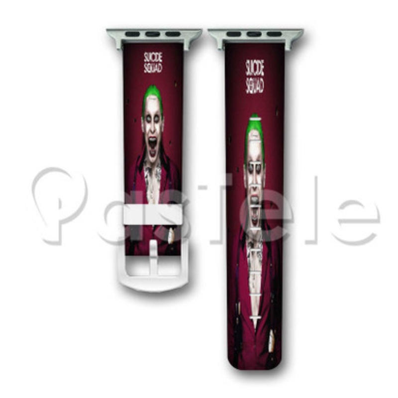 Suicide Squad Joker Custom Personaliez Apple Watch Band 38mm 40mm 42mm 44mm Leather PU