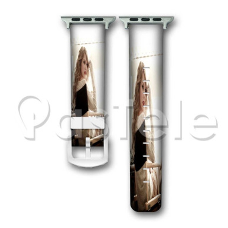 Taylor Swift Glass Make Up Custom Personaliez Apple Watch Band 38mm 40mm 42mm 44mm Leather PU