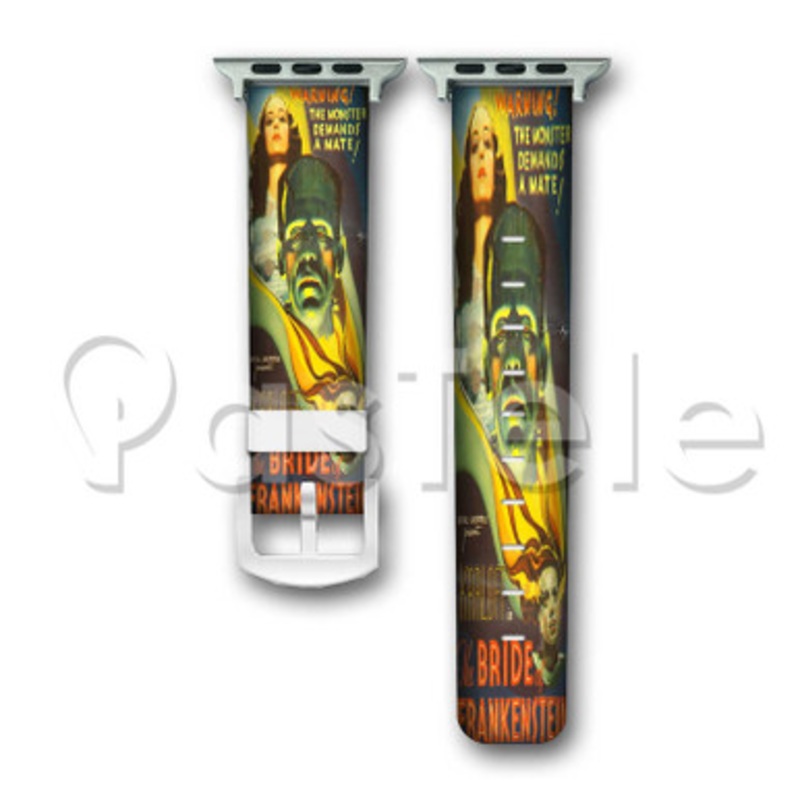 The Bride of Frankenstein Custom Personaliez Apple Watch Band 38mm 40mm 42mm 44mm Leather PU
