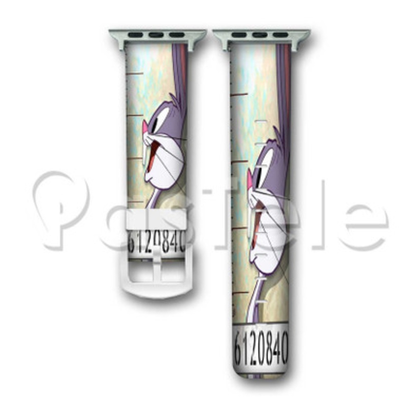 The Bugs Bunny Looney Tunes Custom Personaliez Apple Watch Band 38mm 40mm 42mm 44mm Leather PU