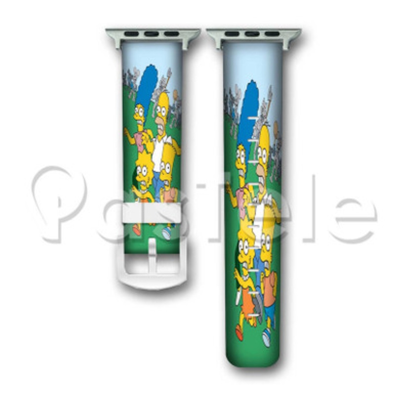 The Simpsons Family Custom Personaliez Apple Watch Band 38mm 40mm 42mm 44mm Leather PU