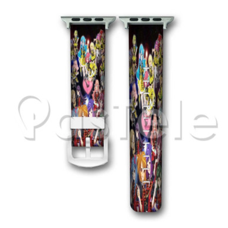 AKB0048 Girls Custom Personaliez Apple Watch Band 38mm 40mm 42mm 44mm Leather PU