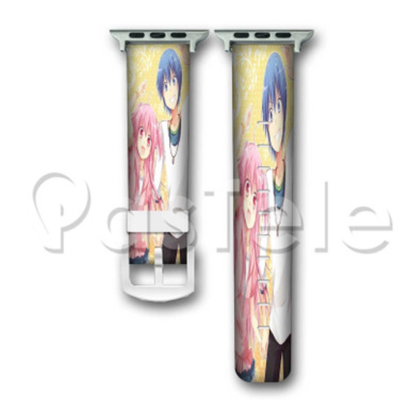 Angel and Yuzuru Angel Beats 2 Custom Personaliez Apple Watch Band 38mm 40mm 42mm 44mm Leather PU
