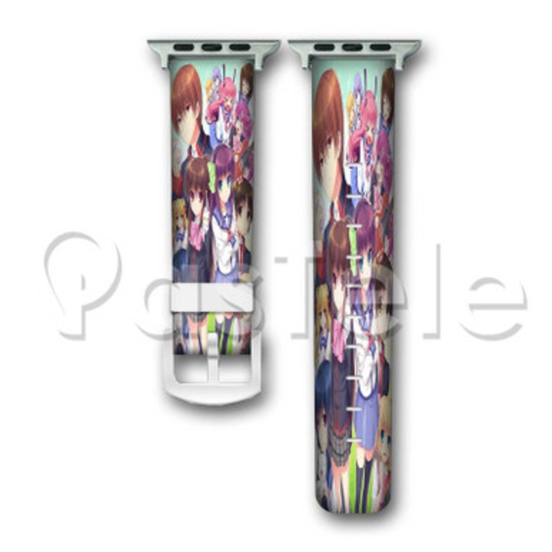 Angel Beats and Friends Custom Personaliez Apple Watch Band 38mm 40mm 42mm 44mm Leather PU