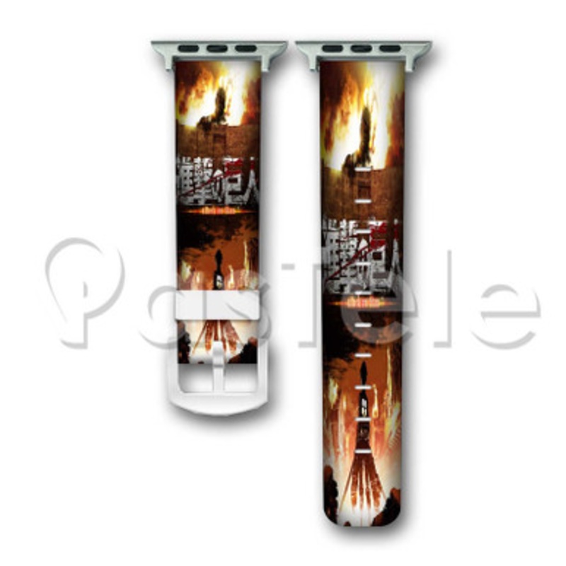Attack On Titan Shingeki No Kyojin Custom Personaliez Apple Watch Band 38mm 40mm 42mm 44mm Leather PU