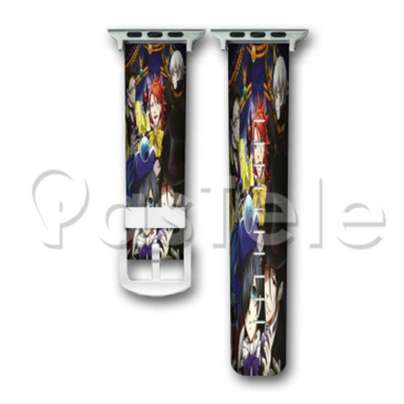 Black Butler Custom Personaliez Apple Watch Band 38mm 40mm 42mm 44mm Leather PU