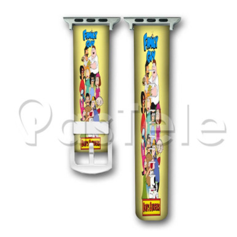 Bob s Burgers and Family Guy Custom Personaliez Apple Watch Band 38mm 40mm 42mm 44mm Leather PU