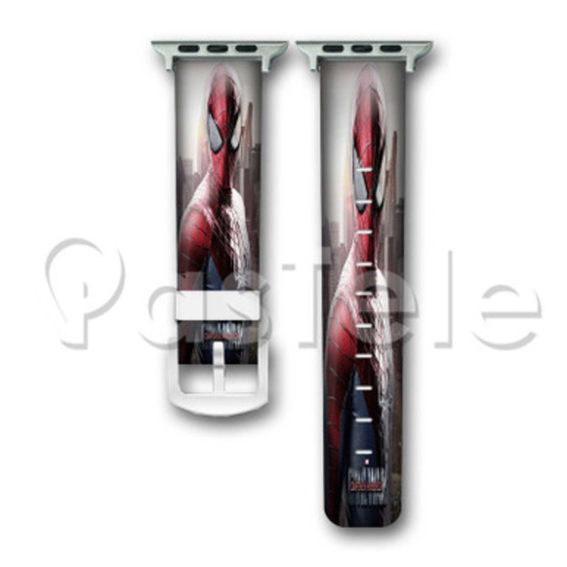 Captain America Civil War Spiderman Custom Personaliez Apple Watch Band 38mm 40mm 42mm 44mm Leather PU