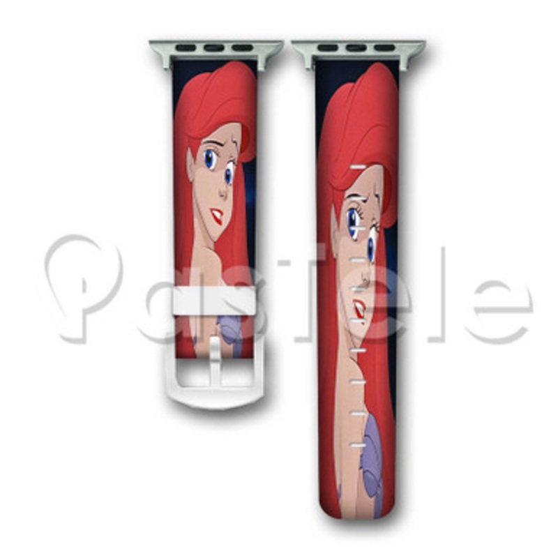 Disney Ariel The Little Mermaid Custom Personaliez Apple Watch Band 38mm 40mm 42mm 44mm Leather PU