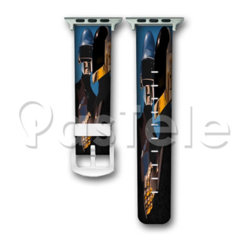 DJ Daft Punk Custom Personaliez Apple Watch Band 38mm 40mm 42mm 44mm Leather PU