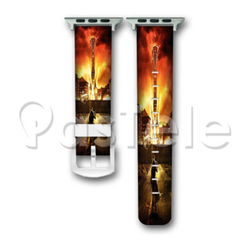 Fallout New Vegas Tower Custom Personaliez Apple Watch Band 38mm 40mm 42mm 44mm Leather PU