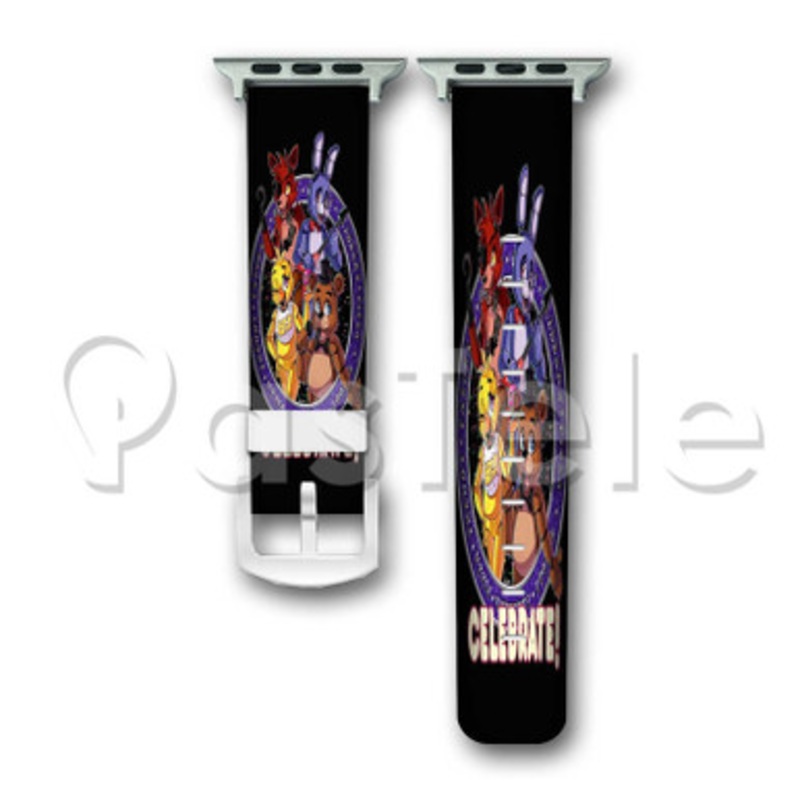 Five Nights at Freddy s 4 Celebrate Sing Custom Personaliez Apple Watch Band 38mm 40mm 42mm 44mm Leather PU
