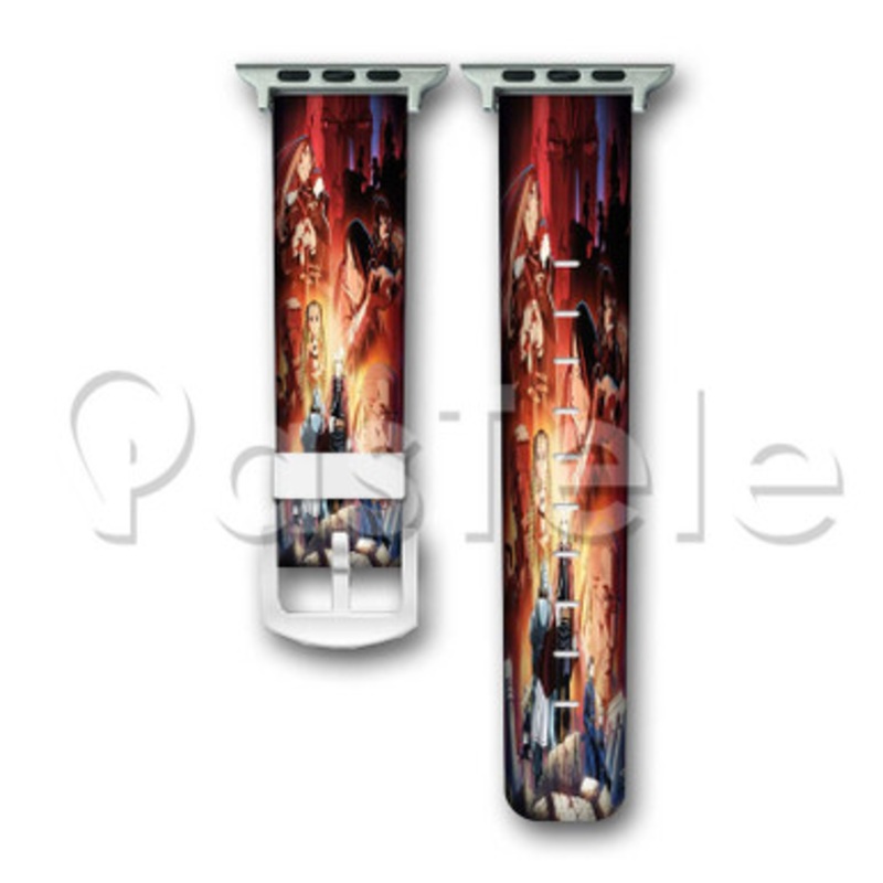 Fullmetal Alchemist Brotherhood Custom Personaliez Apple Watch Band 38mm 40mm 42mm 44mm Leather PU