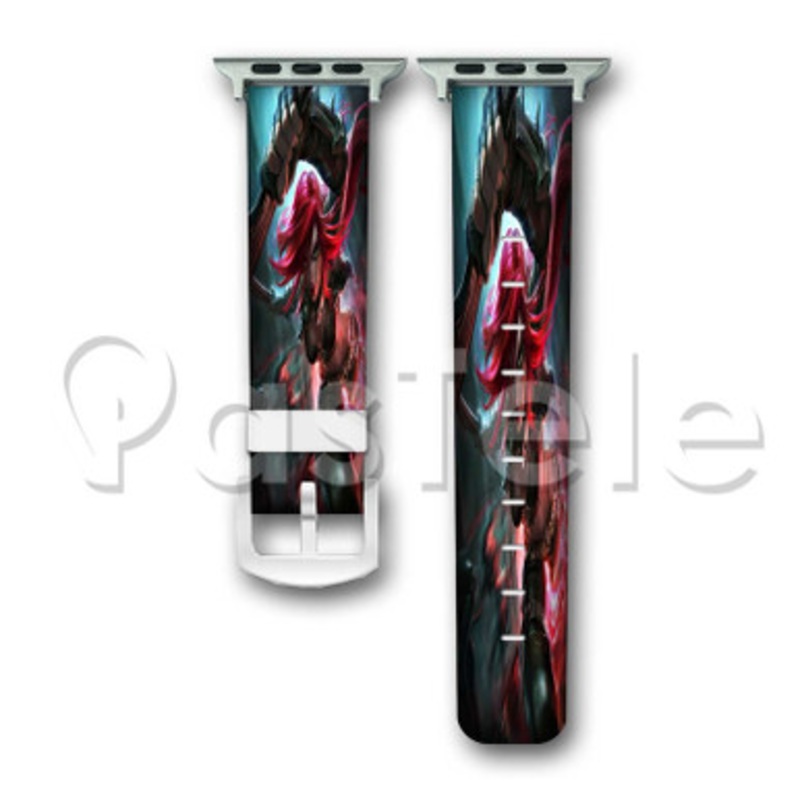 Katarina League of Legends Red Hair Custom Personaliez Apple Watch Band 38mm 40mm 42mm 44mm Leather PU