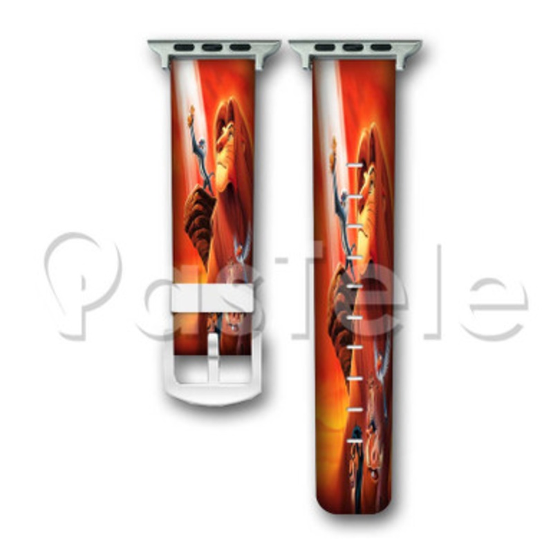 King Simba The Lion King Custom Personaliez Apple Watch Band 38mm 40mm 42mm 44mm Leather PU