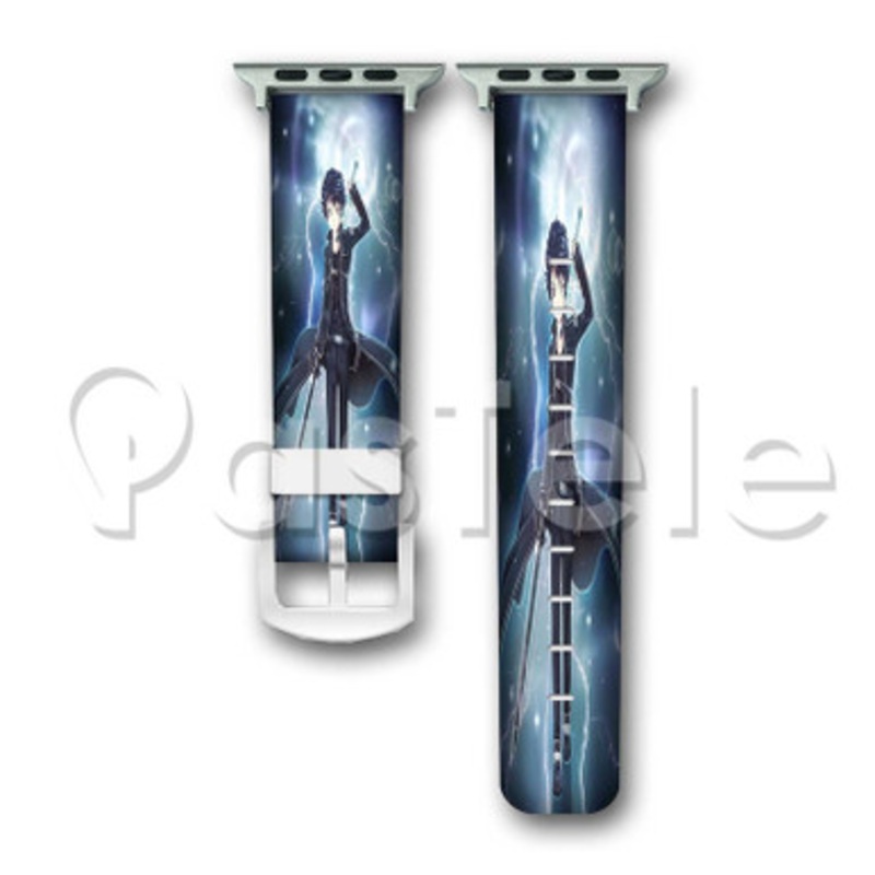 Kirito Sword Art Online 2 Custom Personaliez Apple Watch Band 38mm 40mm 42mm 44mm Leather PU