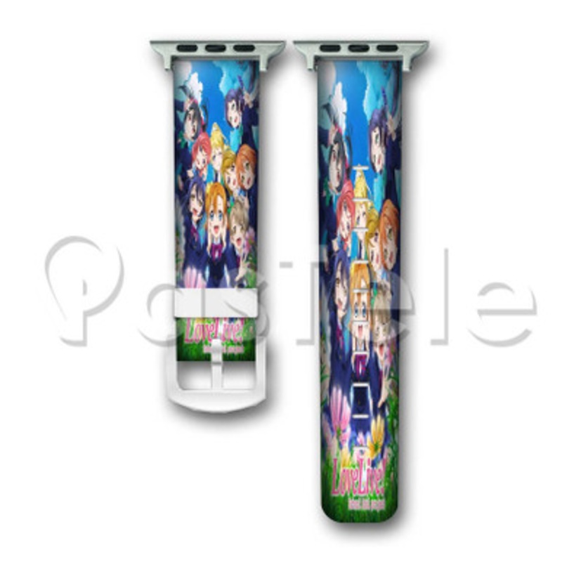 Love Live School Idol Custom Personaliez Apple Watch Band 38mm 40mm 42mm 44mm Leather PU