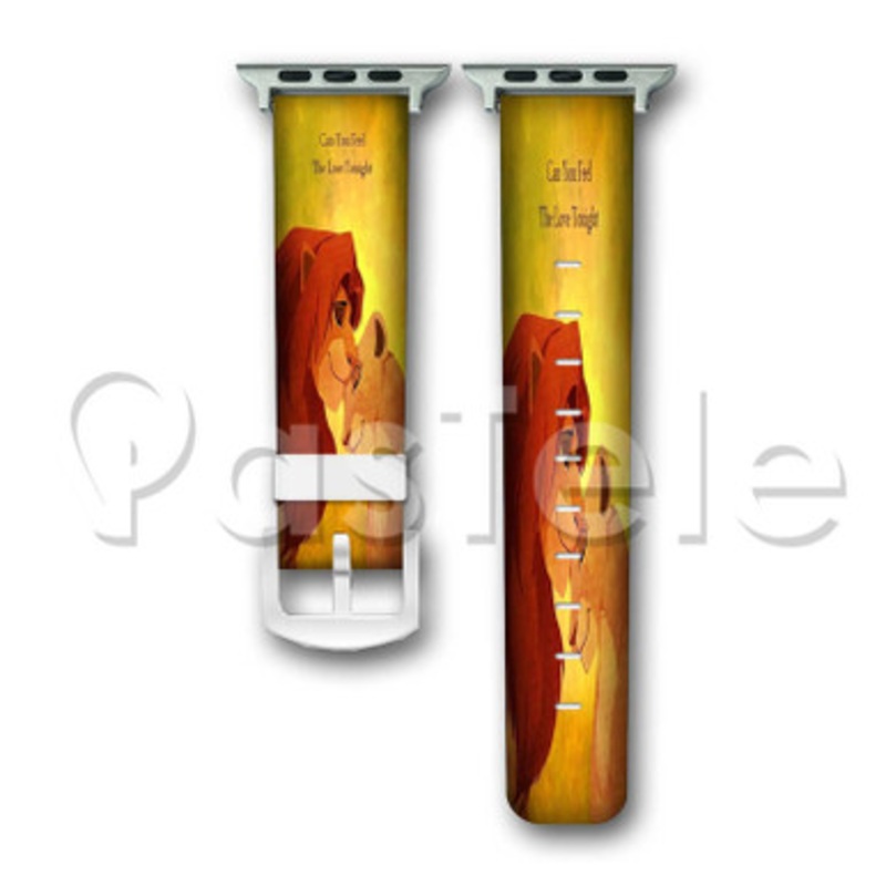 Nala and Simba The Lion King 2 Custom Personaliez Apple Watch Band 38mm 40mm 42mm 44mm Leather PU