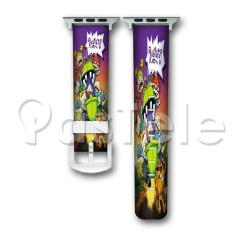 Rugrats Cartoon Network Custom Personaliez Apple Watch Band 38mm 40mm 42mm 44mm Leather PU