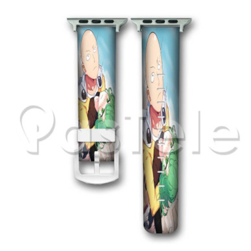 Saitama Tatsumaki One Punch Man Custom Personaliez Apple Watch Band 38mm 40mm 42mm 44mm Leather PU