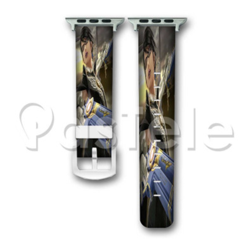 Smash 4 Bayonetta Girl Custom Personaliez Apple Watch Band 38mm 40mm 42mm 44mm Leather PU