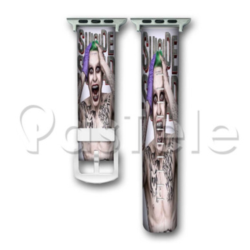 Suicide Squad The Joker Custom Personaliez Apple Watch Band 38mm 40mm 42mm 44mm Leather PU