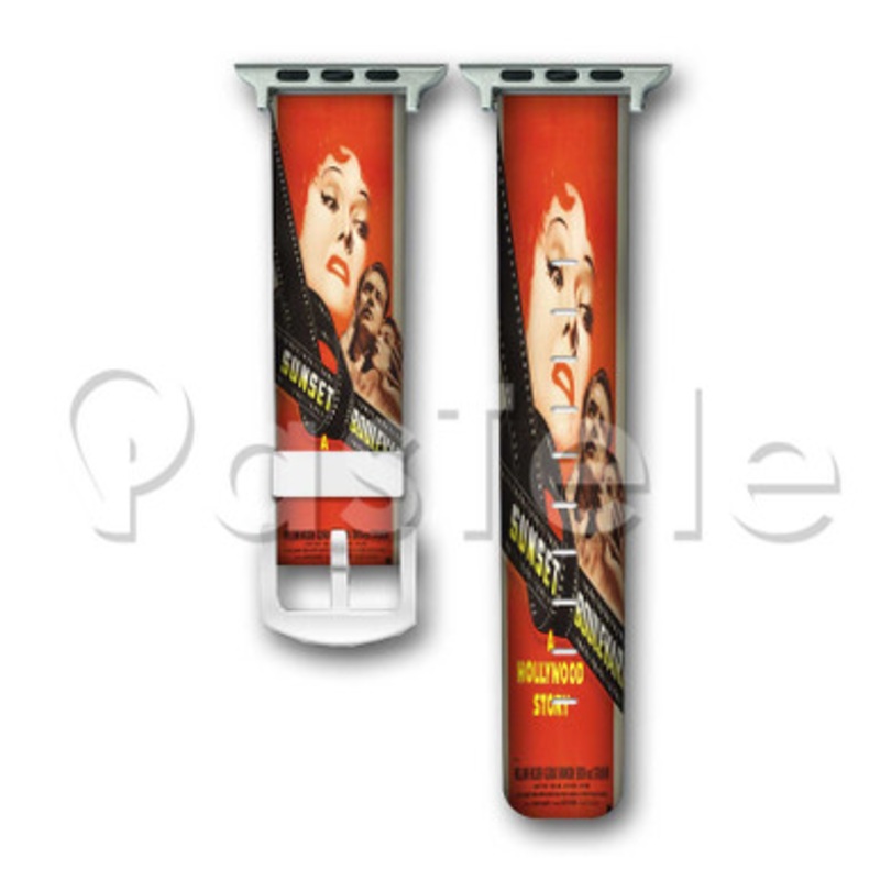 Sunset Boulevard Custom Personaliez Apple Watch Band 38mm 40mm 42mm 44mm Leather PU