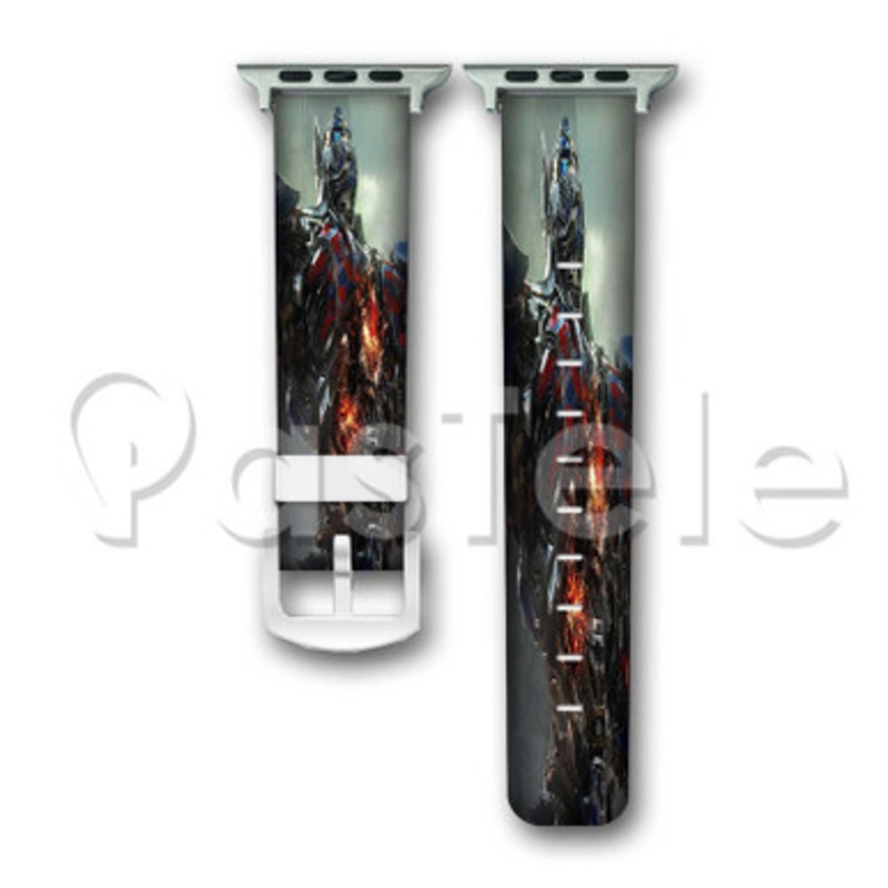Transformer Age of Extinction Optimus Prime Custom Personaliez Apple Watch Band 38mm 40mm 42mm 44mm Leather PU