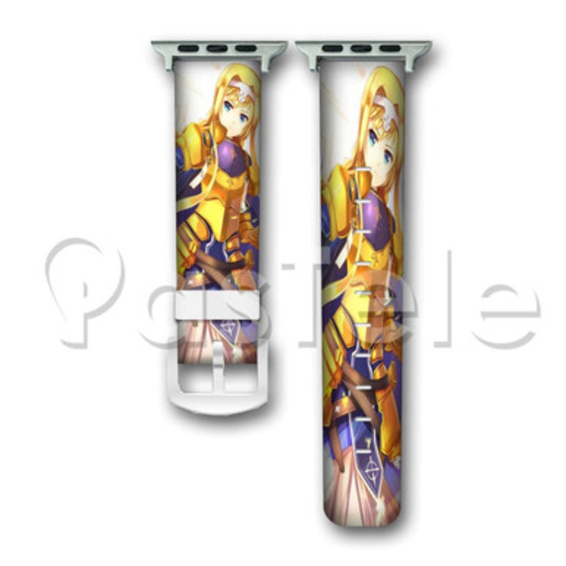 Alice Schuberg Sword Art Online Custom Personaliez Apple Watch Band 38mm 40mm 42mm 44mm Leather