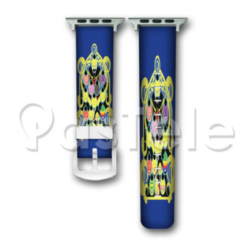 Assassination Classroom Face Collage Custom Personaliez Apple Watch Band 38mm 40mm 42mm 44mm Leather PU