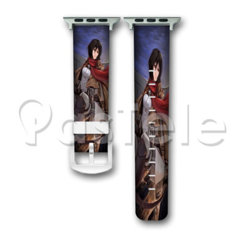 Attack on Titans Shingeki no Kyojin MIkasa Ackerman Custom Personaliez Apple Watch Band 38mm 40mm 42