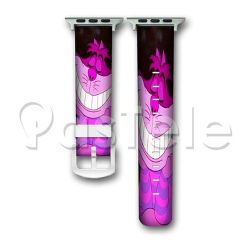 Cheshire Cat Custom Personaliez Apple Watch Band 38mm 40mm 42mm 44mm Leather
