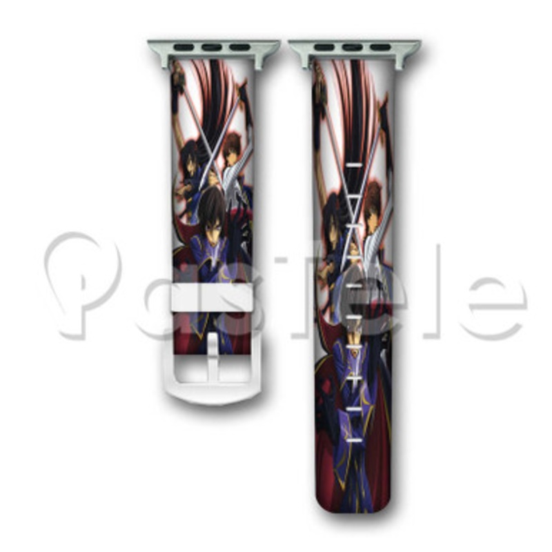 Code Geass Lelouch Lamperouge and Suzaku Kururugi Custom Personaliez Apple Watch Band 38mm 40mm 42mm 44mm Leather PU