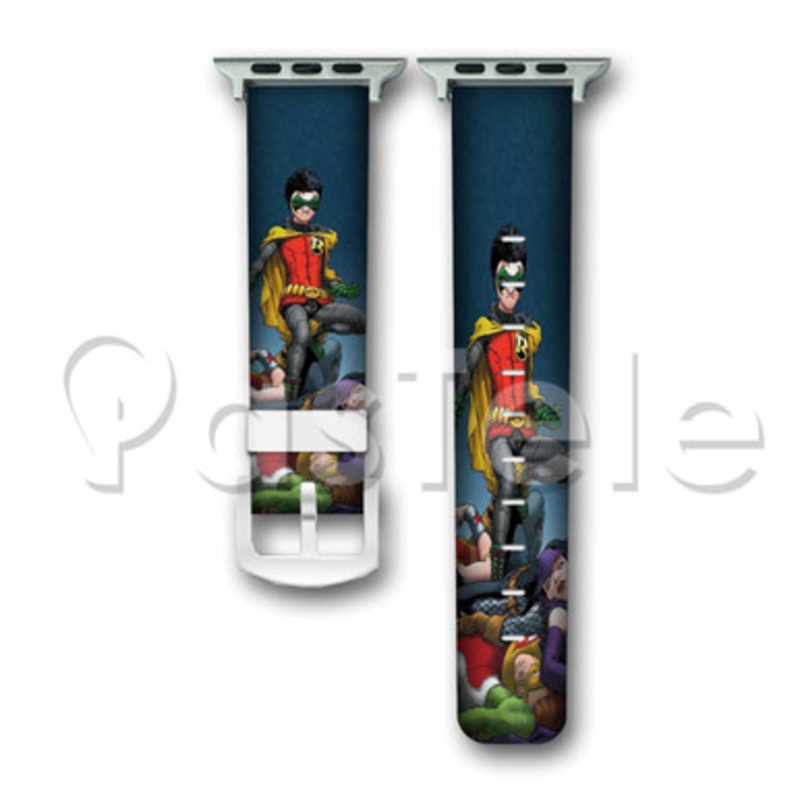 Damian Wayne DC Comics Custom Personaliez Apple Watch Band 38mm 40mm 42mm 44mm Leather