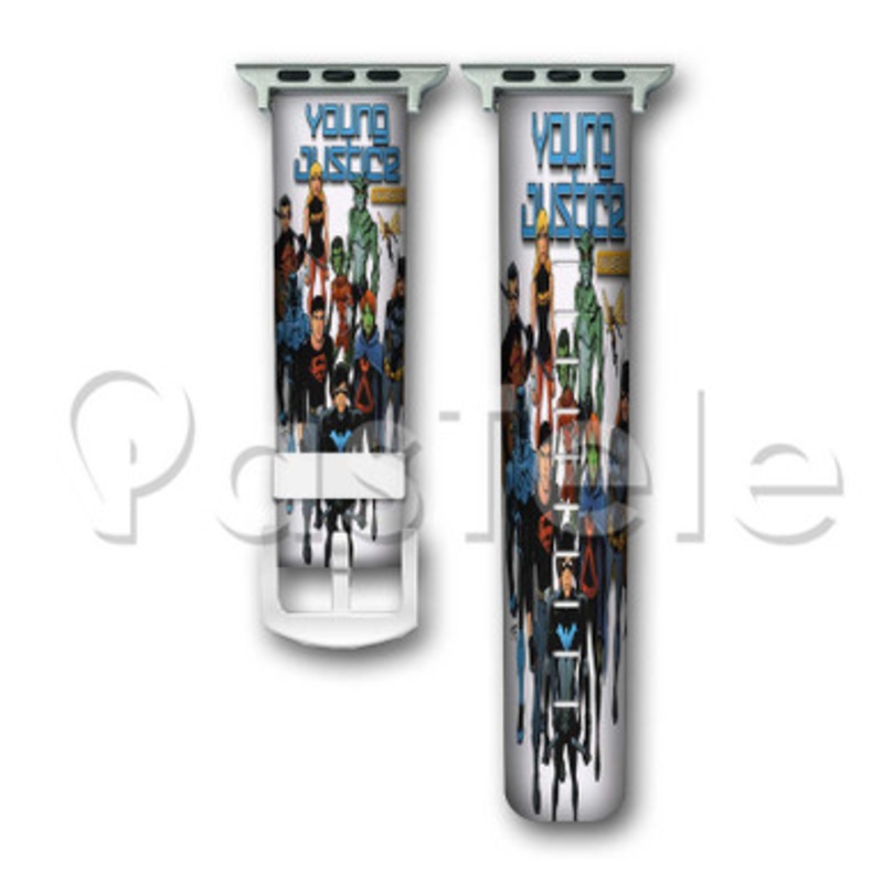 DC Comics Young Justice Custom Personaliez Apple Watch Band 38mm 40mm 42mm 44mm Leather PU