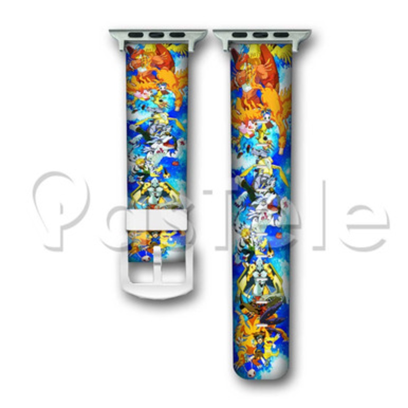 Digimon Adventure Tri Custom Personaliez Apple Watch Band 38mm 40mm 42mm 44mm Leather